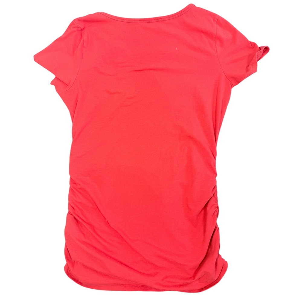 Michael Kors Dress Womens S Coral Ruched Side Zip Short Sleeve Stretch Bodycon - Picture 13 of 15